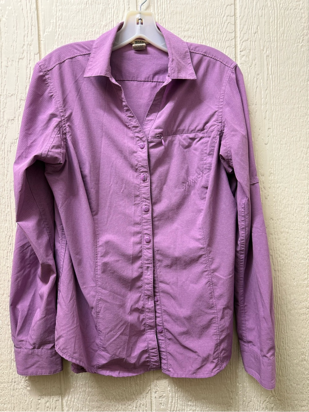 Duluth Trading Co Lavender-Purple Button Front Shirt